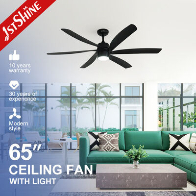 ราคาดี ขนาดใหญ่กว่า 6 Abs Blades พัดลมเพดานที่ทันสมัย LED Light Black High Air Volume 65 นิ้ว ออนไลน์