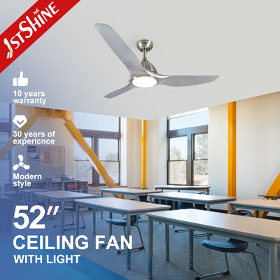 ราคาดี OEM 52 นิ้ว 220v หรี่ไฟ LED พัดลมเพดานพลาสติกโลโก้ที่กำหนดเอง ออนไลน์