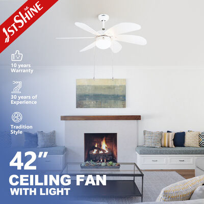 ราคาดี สไตล์เชือกดึง 42 นิ้ว AC Motor LED ผัดเพดานพร้อม 6 ใบ MDF ออนไลน์