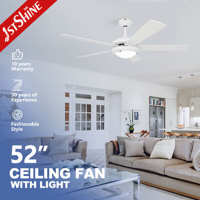 ราคาดี พัดลมเพดานสีขาว 52 นิ้ว พร้อมไฟ LED และลากโซ่ 1stShine ออนไลน์